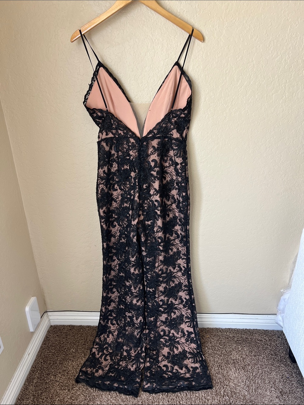 Chrissy Teigan x revolve black beaded embroidered pant jumpsuit - Picture 5 of 8